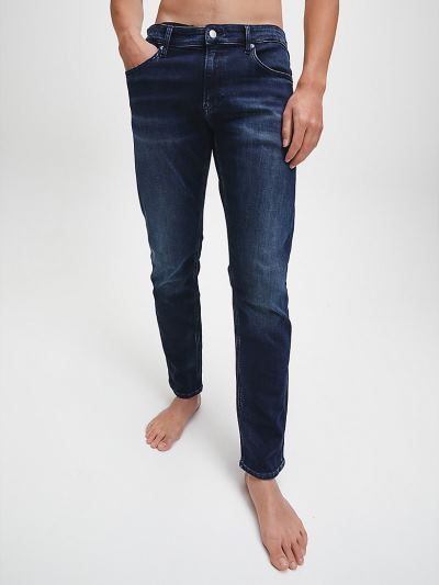 Calvin Klein Ruhák HU684216 | Calvin Klein Slim Férfi Farmernadrág Kék / Fekete